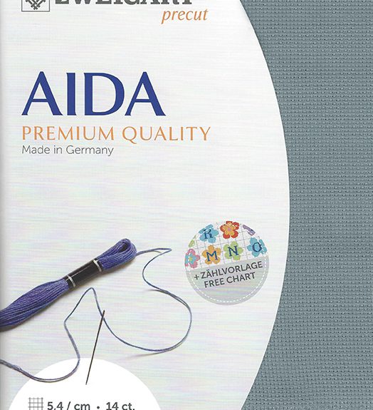 Zweigart 14 Count Aida Antique Blue