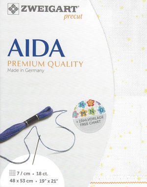Zweigart 18 Count Aida Yellow Splash