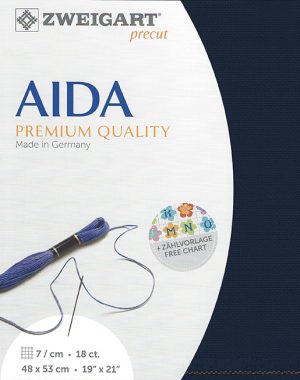 Zweigart 18 Count Aida Navy Blue