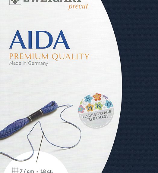 Zweigart 18 Count Aida Navy Blue