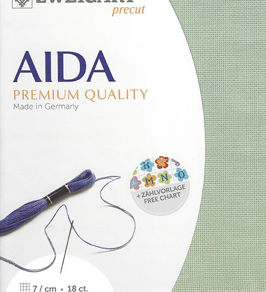 Zweigart 18 Count Aida Celadon Green