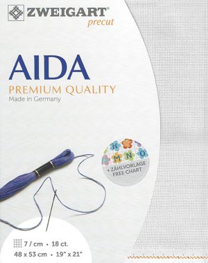 Zweigart 18 Count Aida Silver Grey