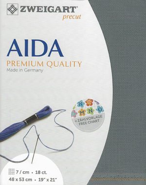 Zweigart 18 Count Aida Dark Pewter