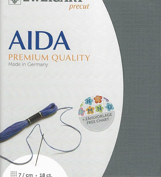 Zweigart 18 Count Aida Dark Pewter