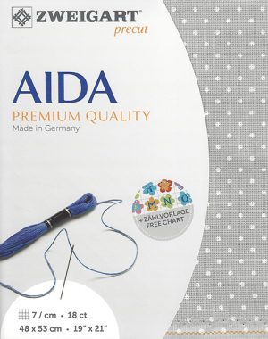 Zweigart 18 Count Aida Grey Petit Point