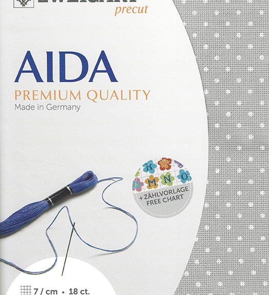 Zweigart 18 Count Aida Grey Petit Point