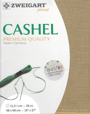 Zweigart Cashel 28 Count Linen Dirty Flax