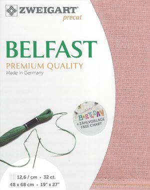 Zweigart 32 Count Belfast Linen Ash Rose