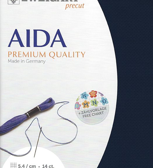 Zweigart 14 Count Aida Navy Blue