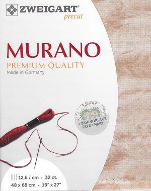 Zweigart 32 count Murano Evenweave Vintage Brown Marble