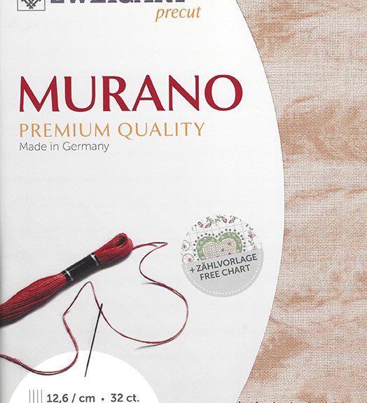 Zweigart 32 count Murano Evenweave Vintage Brown Marble