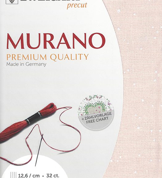 Zweigart 32 count Murano Evenweave Powder Pink Splash