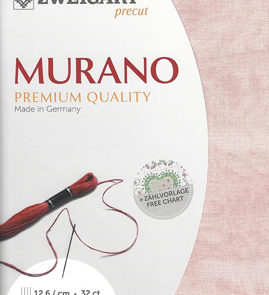 Zweigart 32 count Murano Evenweave Vintage Pink Marble