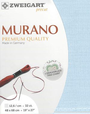 Zweigart 32 count Murano Evenweave Sky Blue
