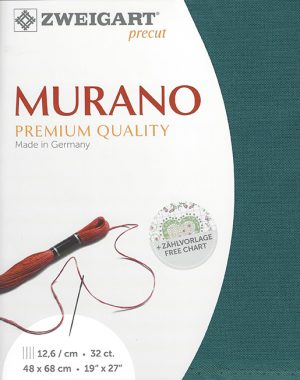 Zweigart 32 count Murano Evenweave Petrol