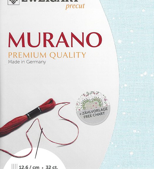 Zweigart 32 count Murano Evenweave Blue Splash