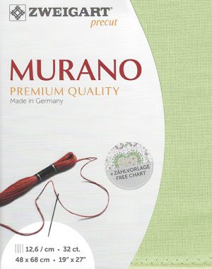 Zweigart 32 count Murano Evenweave Mimosa Green