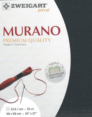 Zweigart 32 count Murano Evenweave Slate Grey