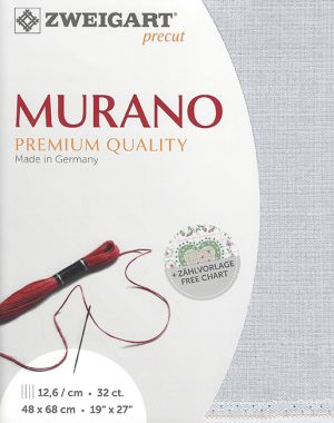 Zweigart 32 count Murano Evenweave Pearl Grey