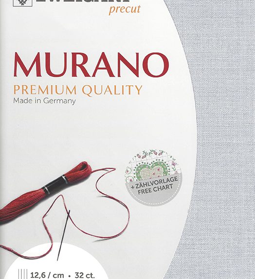 Zweigart 32 count Murano Evenweave Pearl Grey