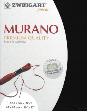 Zweigart 32 count Murano Evenweave Black
