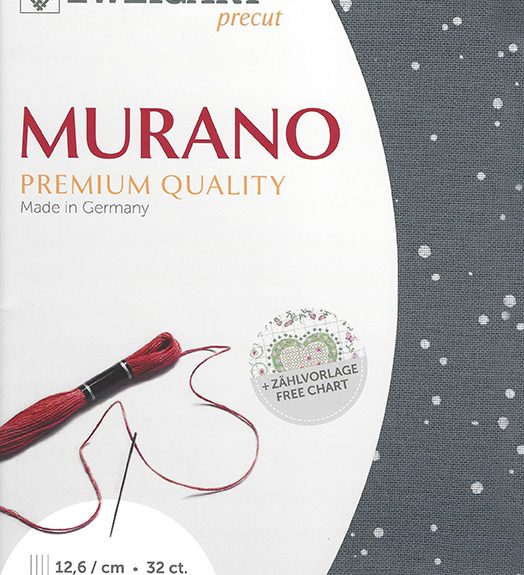 Zweigart 32 count Murano Evenweave Grey Splash