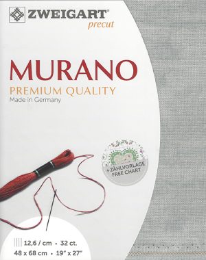 Zweigart 32 count Murano Evenweave Vintage Grey
