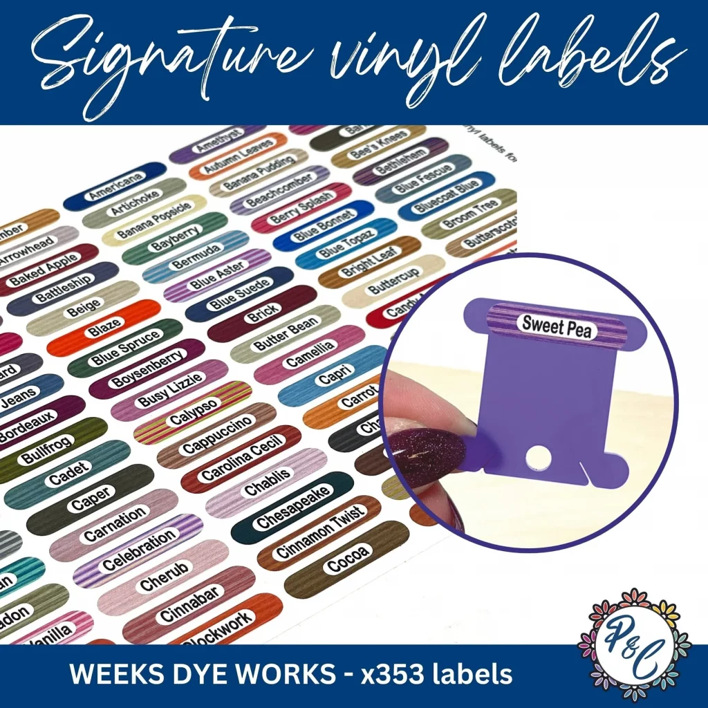 Pip&Chip Weeks Dye Works Vinyl Labels