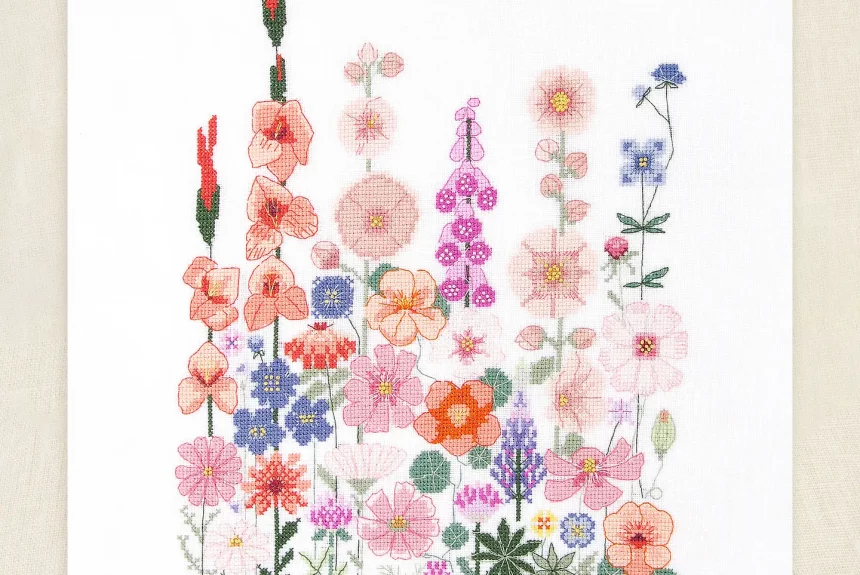 DMC Climbing Flowers by Marie-Dominique Procureur Cross Stitch Kit ​