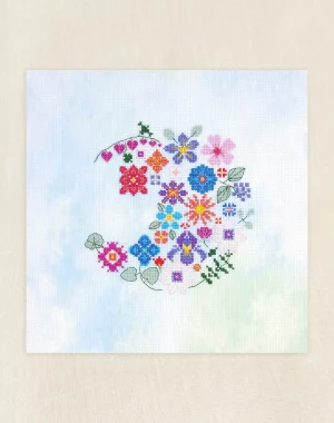 DMC Floral Moon by Marie-Dominique Procureur Intermediate Cross Stitch Kit ​