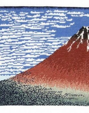 DMC Red Fuji by Katsushika Hokusai, The British Museum Advanced Cross Stitch Kit