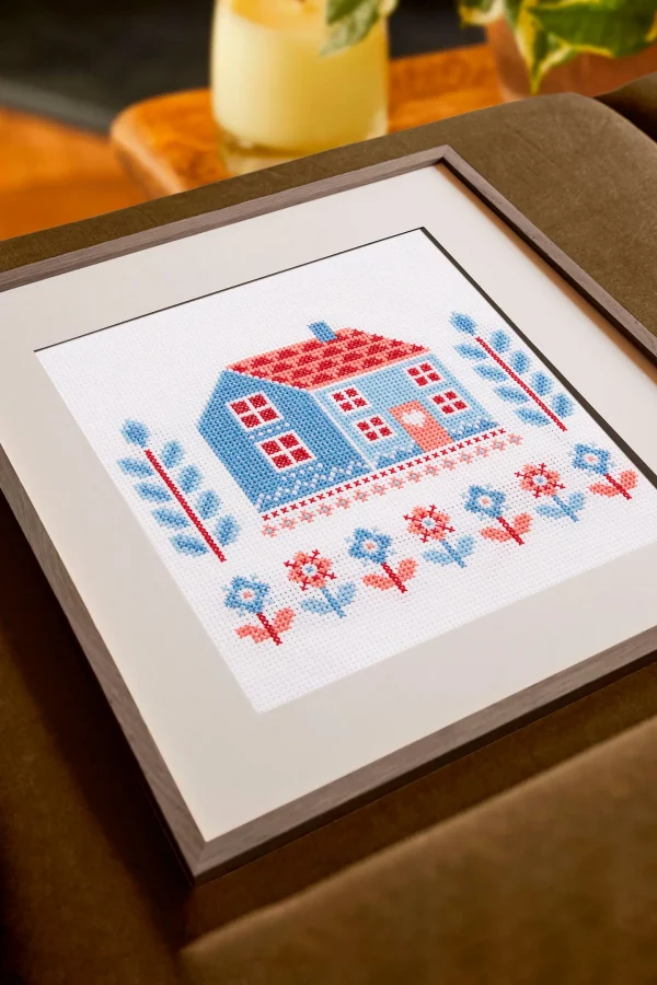 DMC Folk Cottage by Jo Aston Easy Cross Stitch Kit - Image 4
