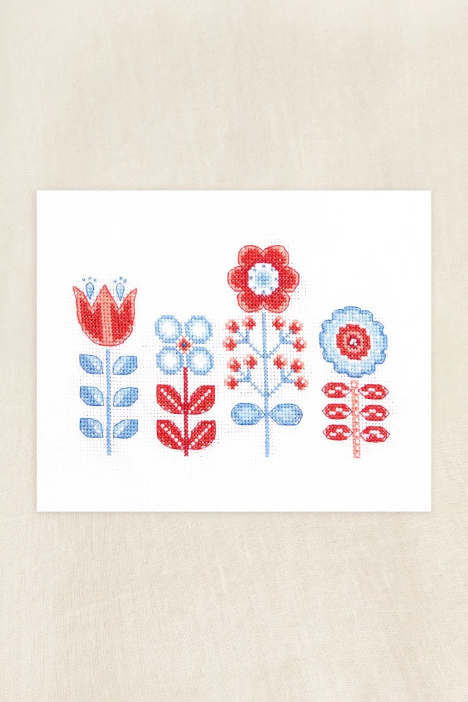 DMC Folk Flowers by Jo Aston Cross Stitch Kit