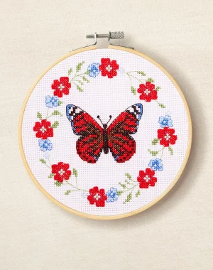 DMC Butterfly Blooms by Jo Aston Intermediate Cross Stitch Kit