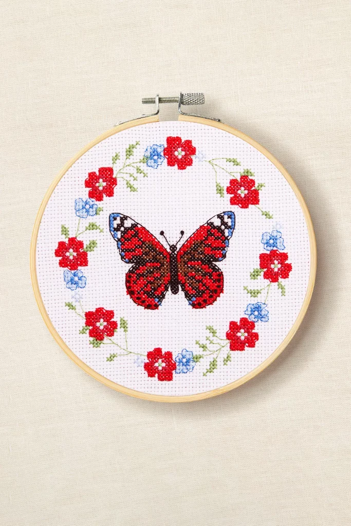 DMC Butterfly Blooms by Jo Aston Cross Stitch Kit