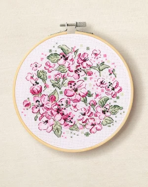 DMC Cherry Blossom by Anna Matvieieva Intermediate Cross Stitch Kit