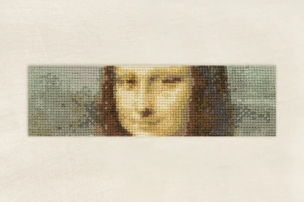 DMC Inspired by Mona Lisa, Leonardo da Vinci, Le Louvre, Bookmark Cross Stitch Kit