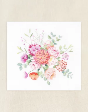 DMC Vintage Bouquet by Nathalie Weinzaepflen Intermediate Cross Stitch Kit ​