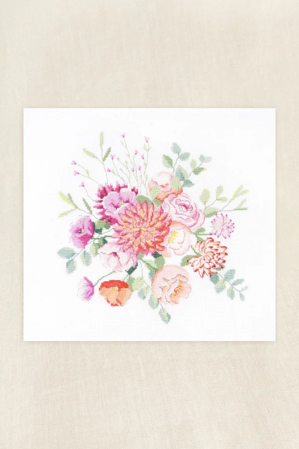 DMC Vintage Bouquet by Nathalie Weinzaepflen Intermediate Cross Stitch Kit ​