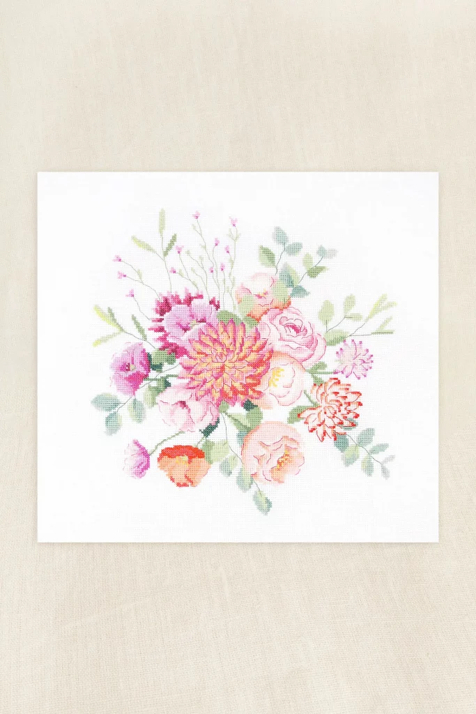 DMC Vintage Bouquet by Nathalie Weinzaepflen Cross Stitch Kit ​