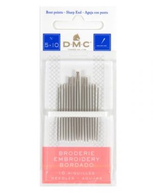 DMC Embroidery Needles, Sizes 5-10 (pack of 16)