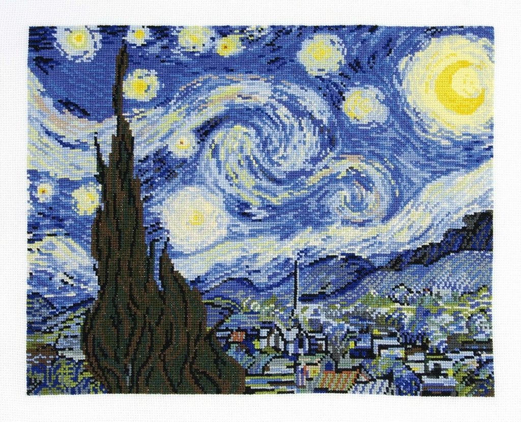 DMC The Starry Night by Van Gogh, Masters Collection Cross Stitch Kit
