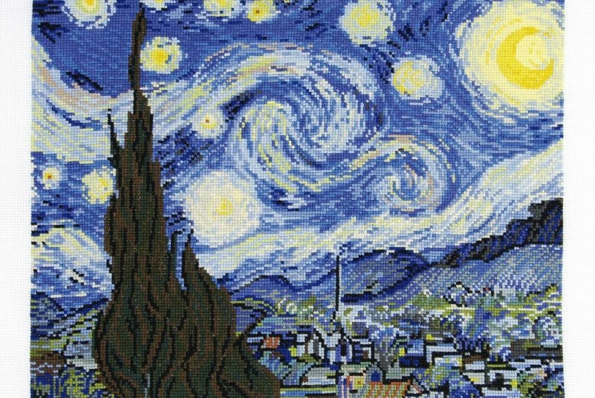 DMC The Starry Night by Van Gogh, Masters Collection  Cross Stitch Kit