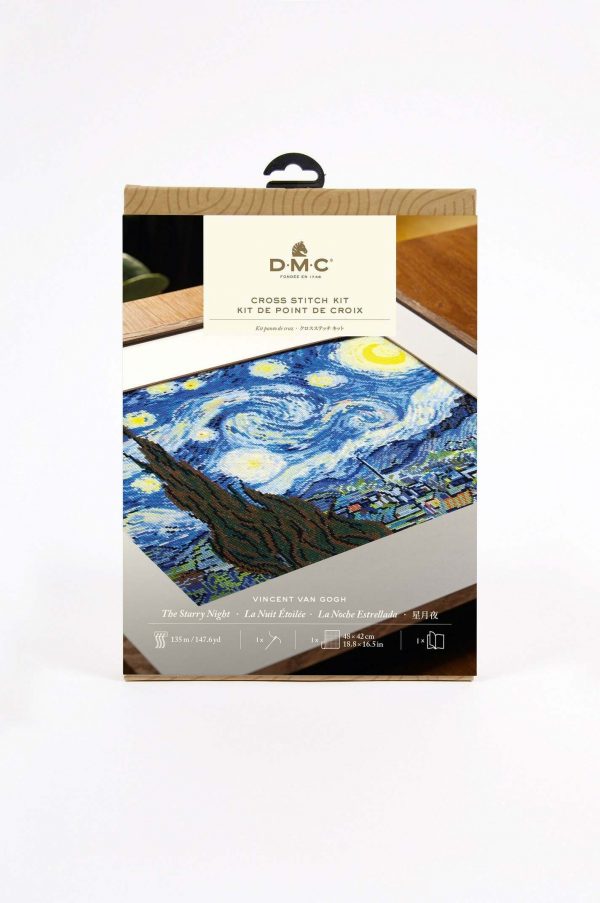 DMC The Starry Night by Van Gogh, Masters Collection Advanced Cross Stitch Kit - Image 3