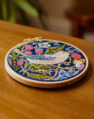 DMC Strawberry Thief by William Morris, V&A Advanced Cross Stitch Kit