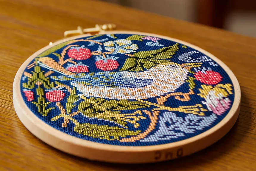 DMC Strawberry Thief by William Morris, V&A Cross Stitch Kit