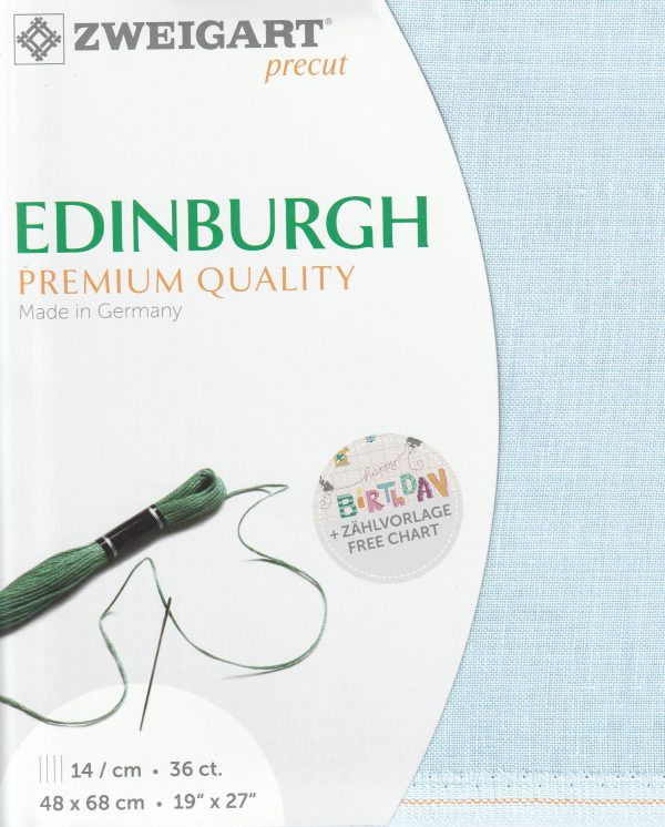 Zweigart 36 Count Edinburgh Linen Pale Blue