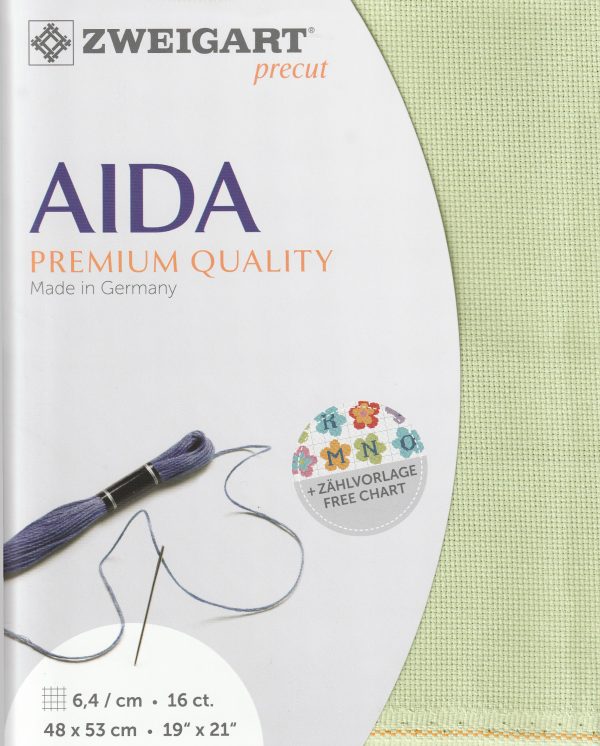 Zweigart 16 Count Aida Sage Green