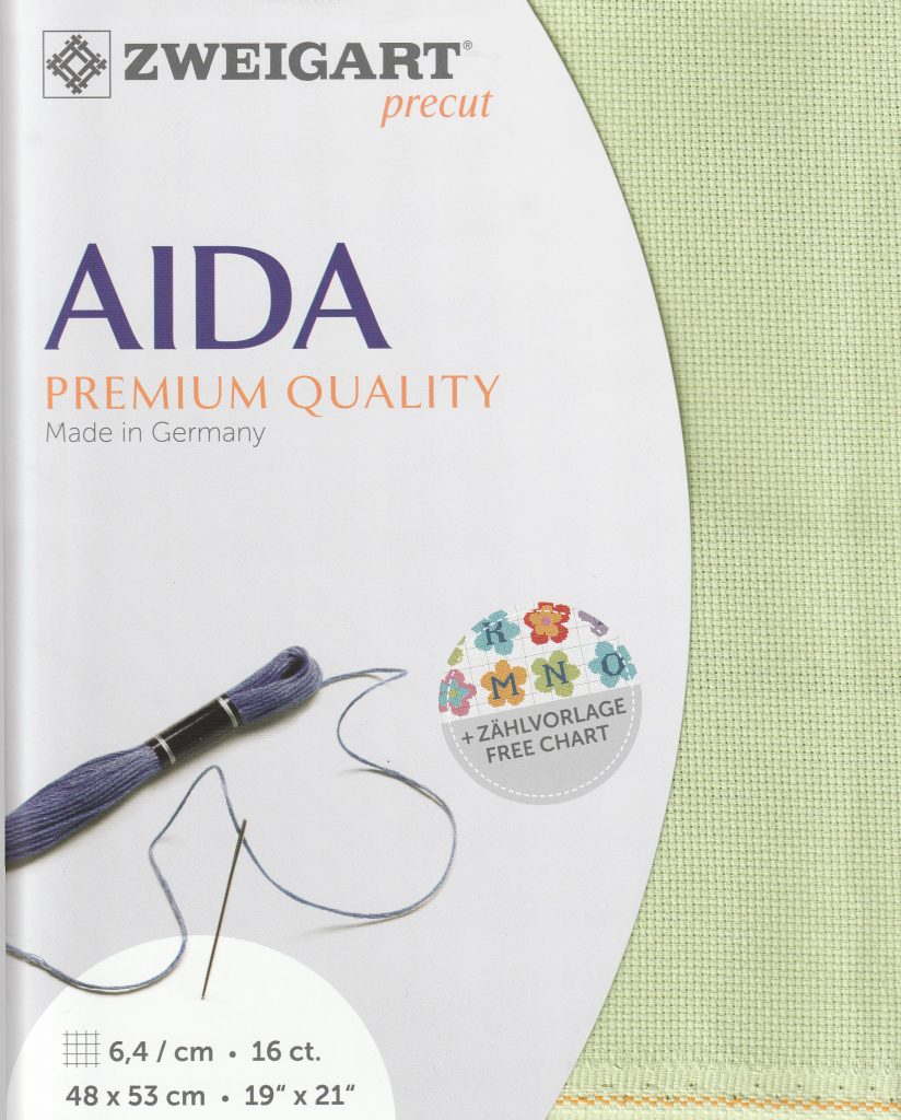 Zweigart 16 Count Aida Sage Green