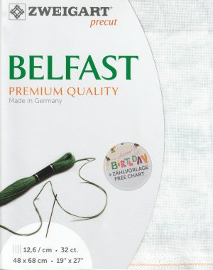 Zweigart 32 Count Belfast Vintage Marble Green